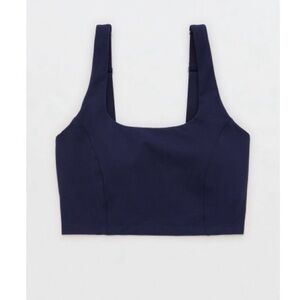 Navy Blue Square Neck Sports Bra